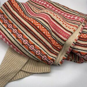 lands end plaid scarf winter tan red